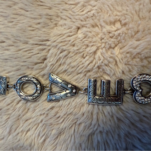 BRIGHTON LOVE Heart SPELL OUT LETTERS Bracelet‎ Silver Tone Gold Tone RARE!